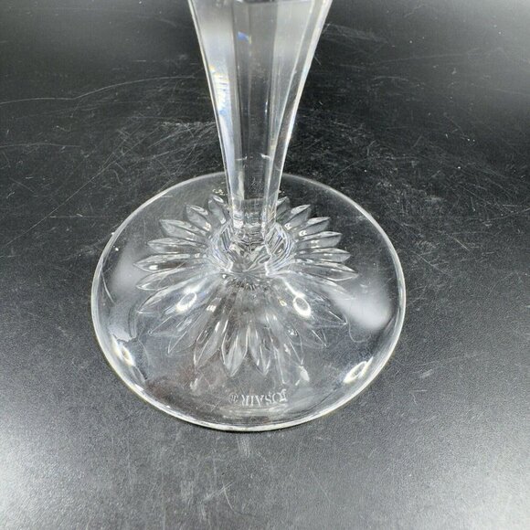 Josair Crystal Flute Drinking Glass Cup Goblet Marked On Bottom Clear Glass Vtg - Picture 6 of 12